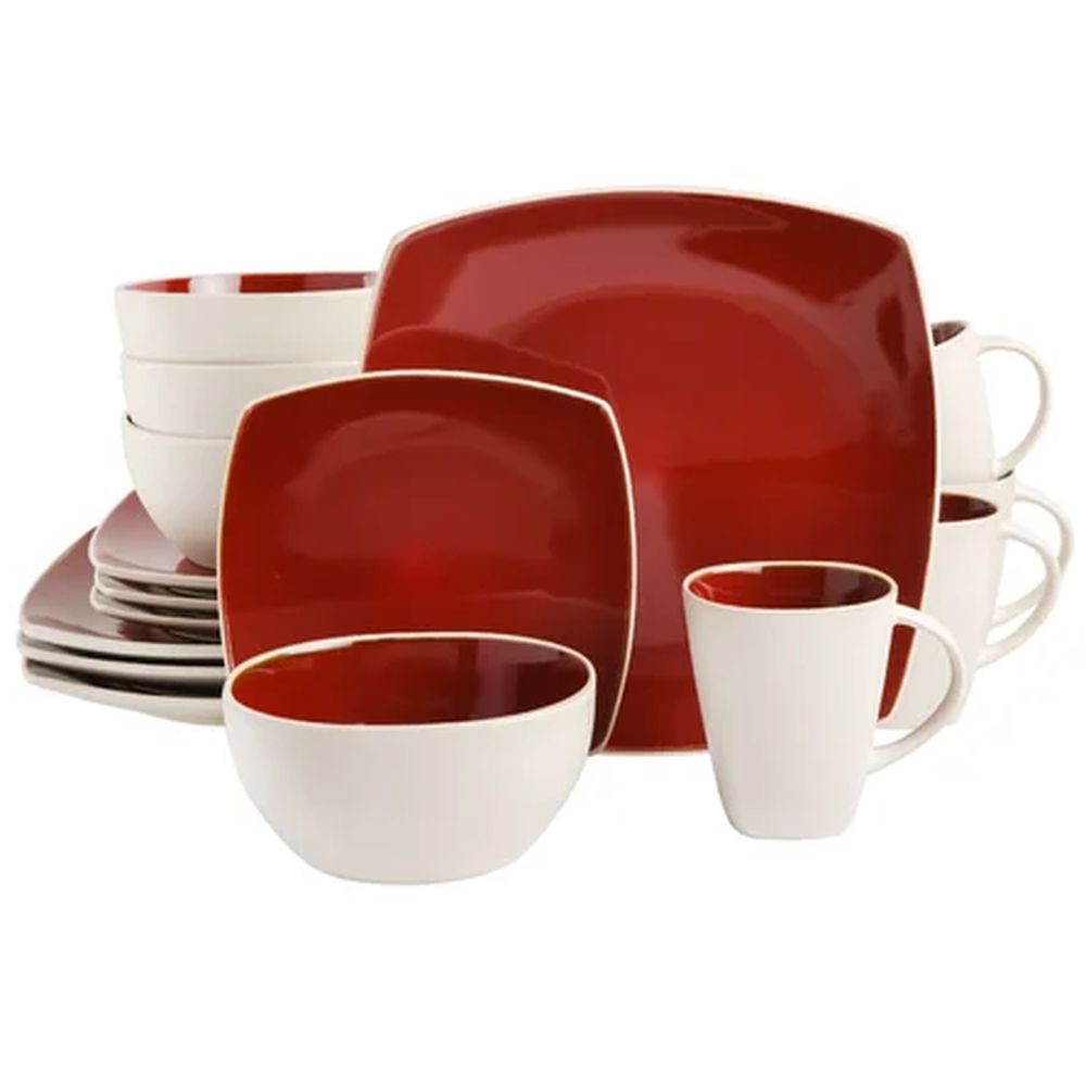 Dinnerware sets clearance red