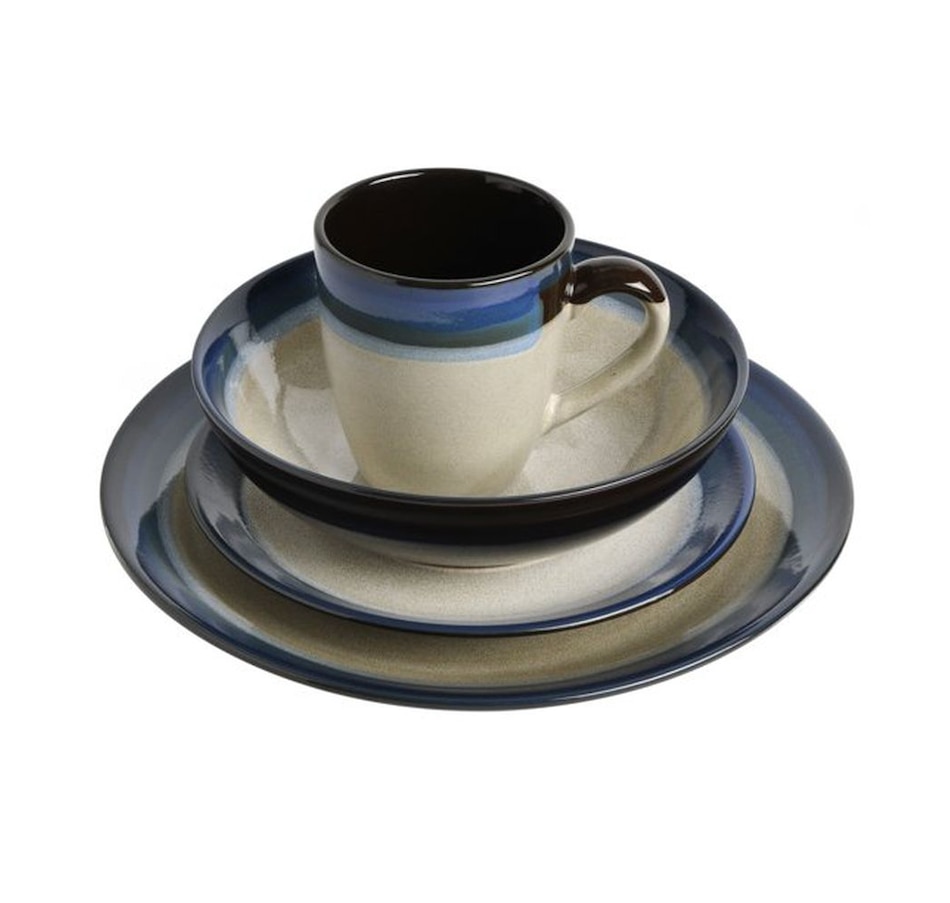 Image 727729_ALTMORE3.jpg, Product 727-729 / Price $74.99, Terra Bella 16-Piece Dinnerware Set (cream, blue rim, stoneware) on TSC.ca's Kitchen department