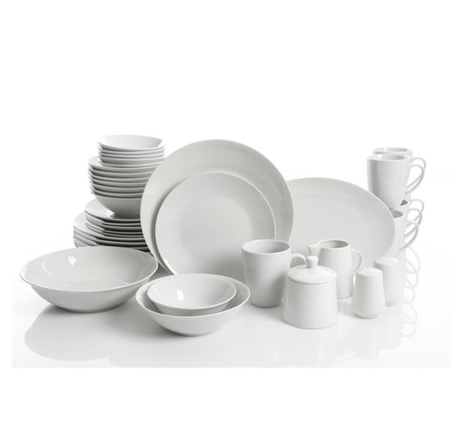 Image 727735.jpg, Product 727-735 / Price $99.99, Gibson Home Classic Pearl 39-Piece Dinnerware Set (White, Coupe, Fine Ceramic) from Gibson Dinnerware on TSC.ca's Kitchen department