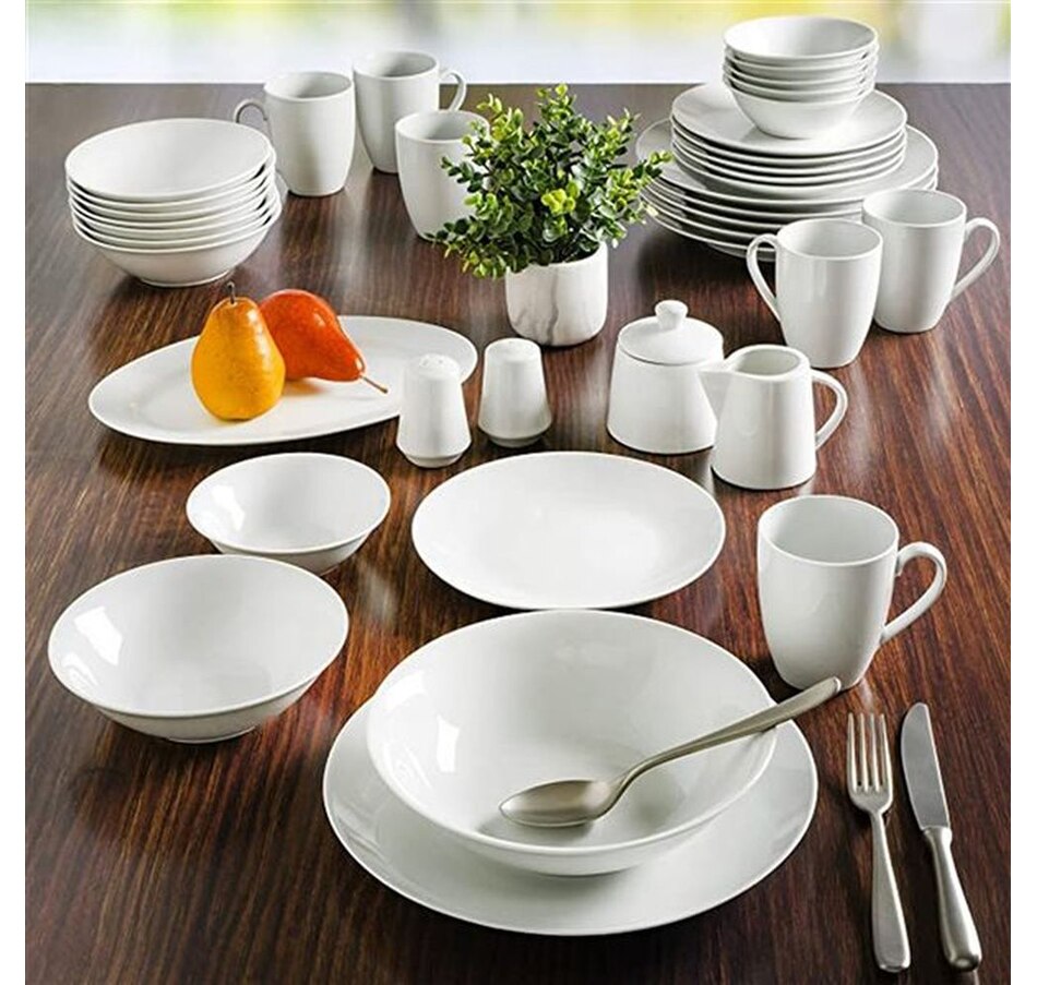 Image 727735_ALTMORE3.jpg, Product 727-735 / Price $99.99, Gibson Home Classic Pearl 39-Piece Dinnerware Set (White, Coupe, Fine Ceramic) from Gibson Dinnerware on TSC.ca's Kitchen department