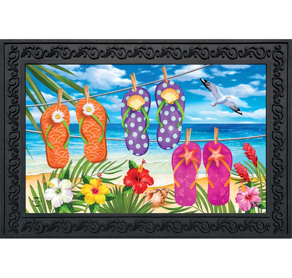 Image 727780.jpg, Product 727-780 / Price $29.99, Briarwood Lane Decorative Indoor and Outdoor Doormat Hanging Flip Flops from Briarwood Lane on TSC.ca's Home & Garden department