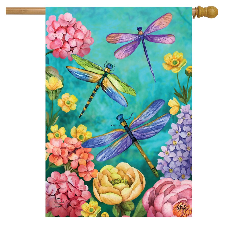 Image 727825.jpg, Product 727-825 / Price $25.99, Briarwood Lane Decorative Full-Size House Flag Dragonfly Garden from Briarwood Lane on TSC.ca's Home & Garden department