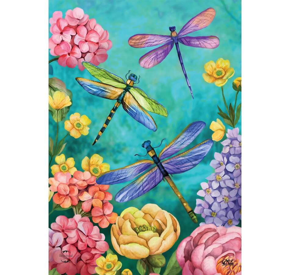 Image 727825_ALTMORE1.jpg, Product 727-825 / Price $25.99, Briarwood Lane Decorative Full-Size House Flag Dragonfly Garden from Briarwood Lane on TSC.ca's Home & Garden department