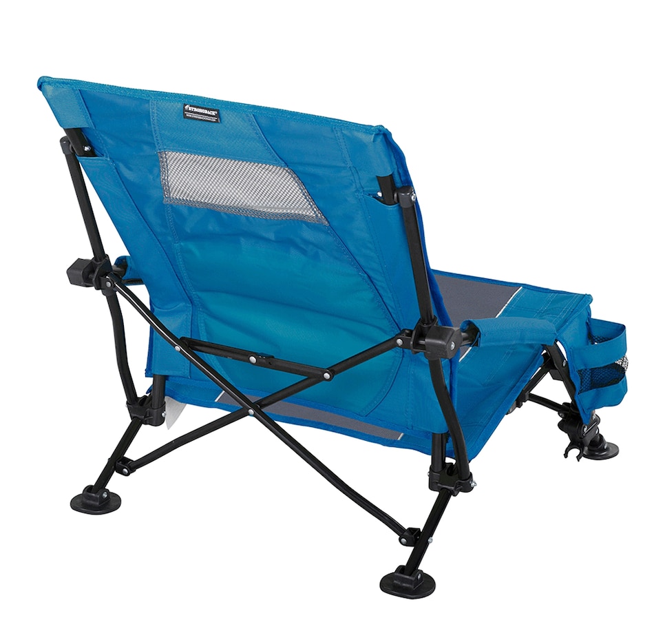 Image 727863_ALTMORE6.jpg, Product 727-863 / Price $169.00, Strongback Low G Recliner Folding Outdoor Chair (blue/grey) from Strongback on TSC.ca's Home & Garden department