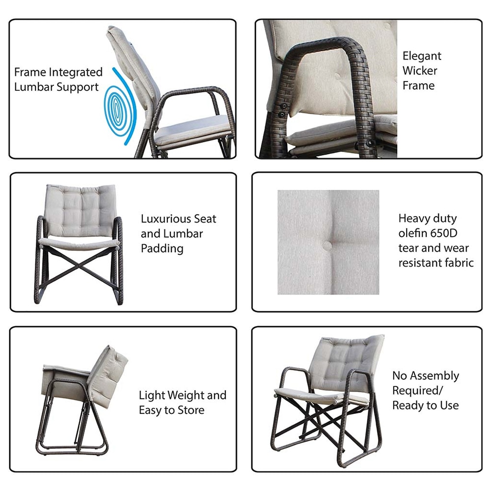 Patio chair online with lumbar support