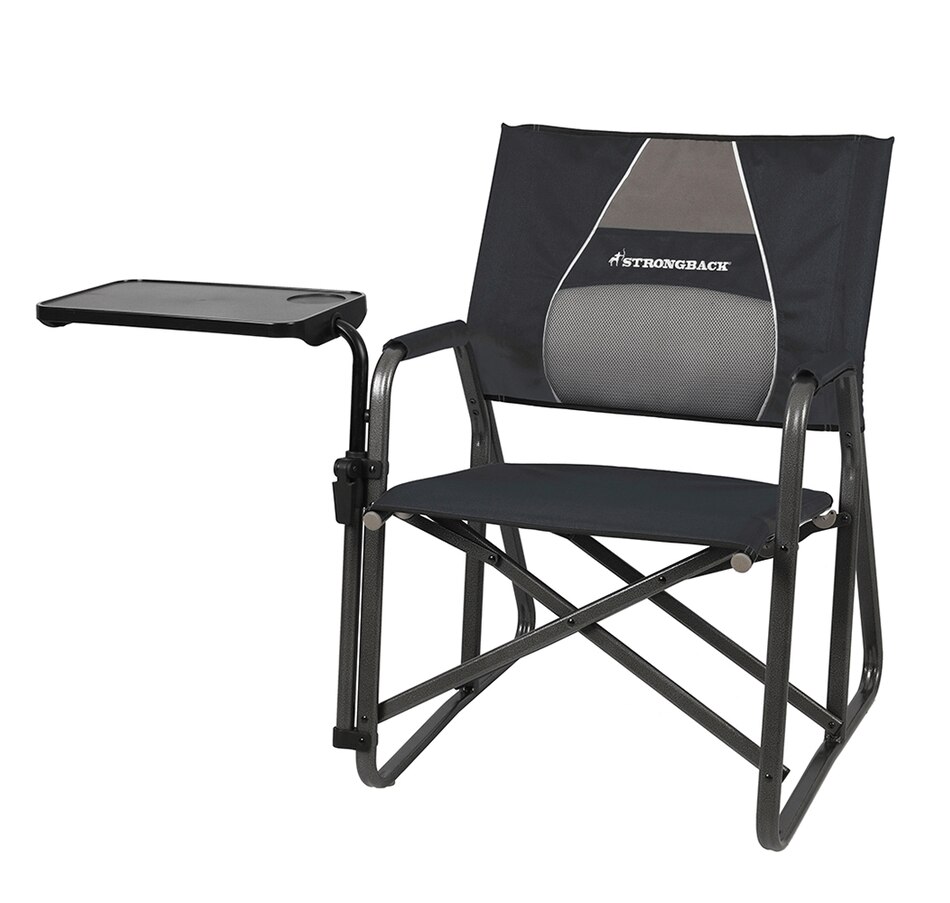 Image 727867.jpg, Product 727-867 / Price $279.00, Strongback Director Folding Outdoor Chair (black/grey) from Strongback on TSC.ca's Home & Garden department