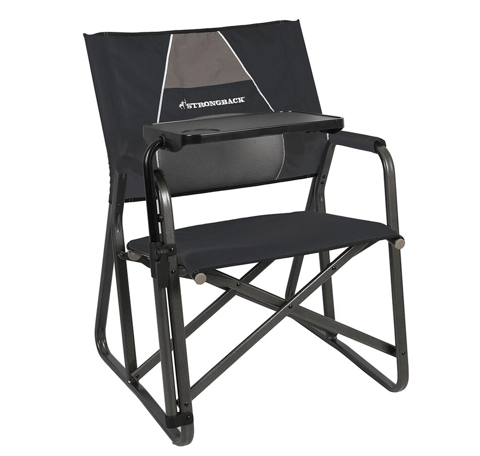 Image 727867_ALTMORE1.jpg, Product 727-867 / Price $279.00, Strongback Director Folding Outdoor Chair (black/grey) from Strongback on TSC.ca's Home & Garden department