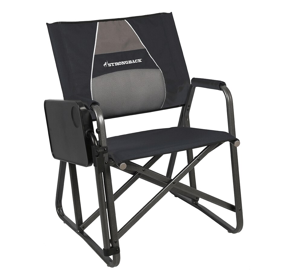 Image 727867_ALTMORE2.jpg, Product 727-867 / Price $279.00, Strongback Director Folding Outdoor Chair (black/grey) from Strongback on TSC.ca's Home & Garden department
