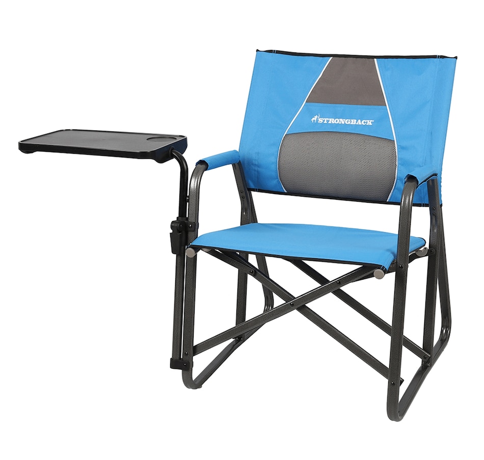 Image 727868.jpg, Product 727-868 / Price $279.00, Strongback Director Folding Outdoor Chair (blue/grey) from Strongback on TSC.ca's Home & Garden department