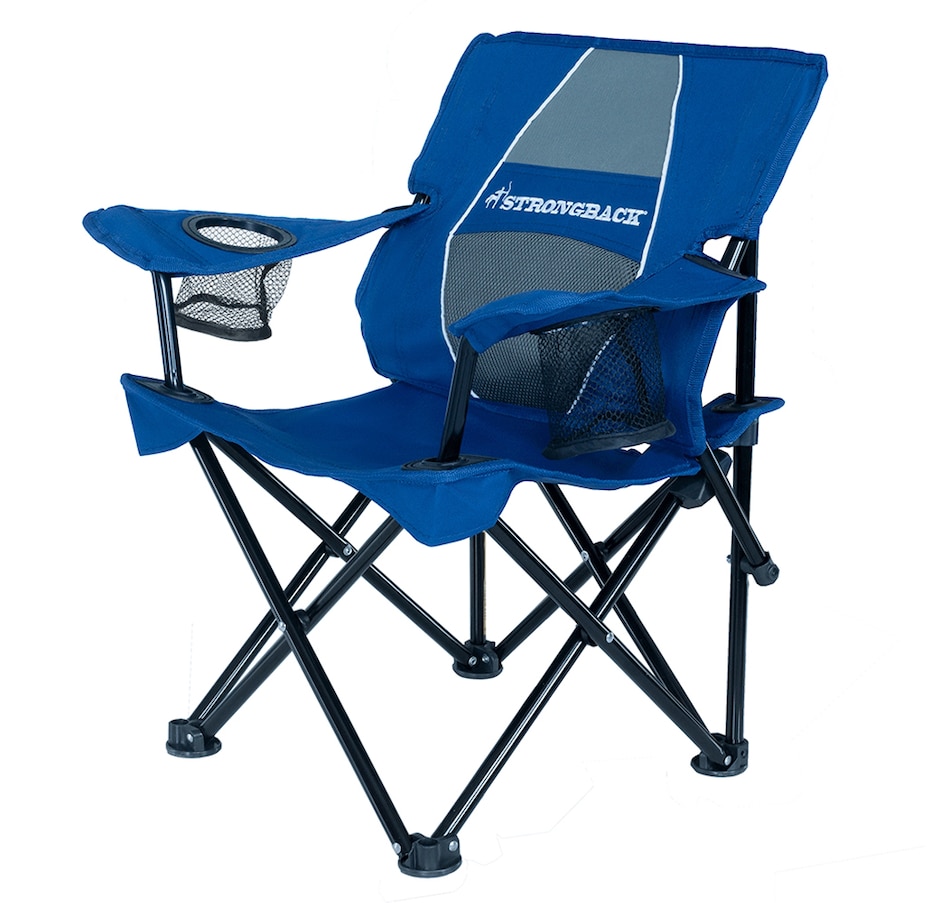 Image 727871.jpg, Product 727-871 / Price $139.00, Strongback Prodigy Youth Folding Outdoor Chair (navy/grey) from Strongback on TSC.ca's Home & Garden department