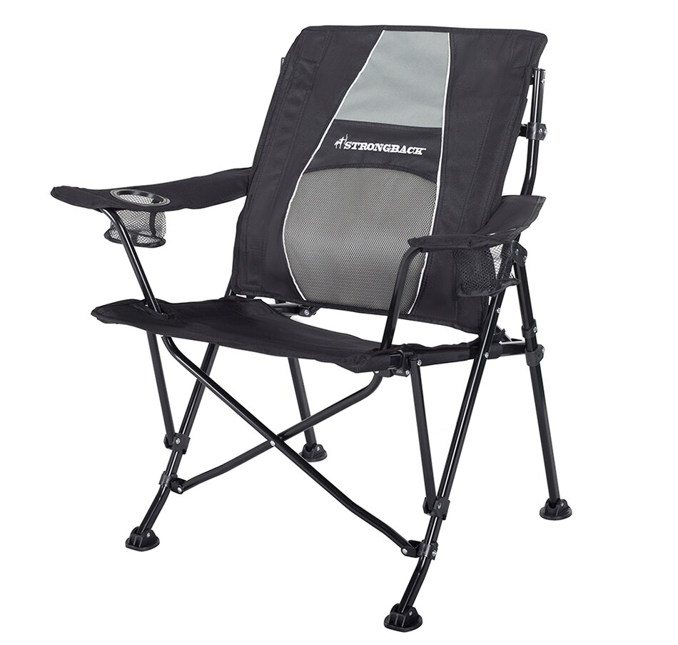Image 727878.jpg, Product 727-878 / Price $189.00, Strongback Guru Folding Outdoor Chair (black/grey) from Strongback on TSC.ca's Home & Garden department