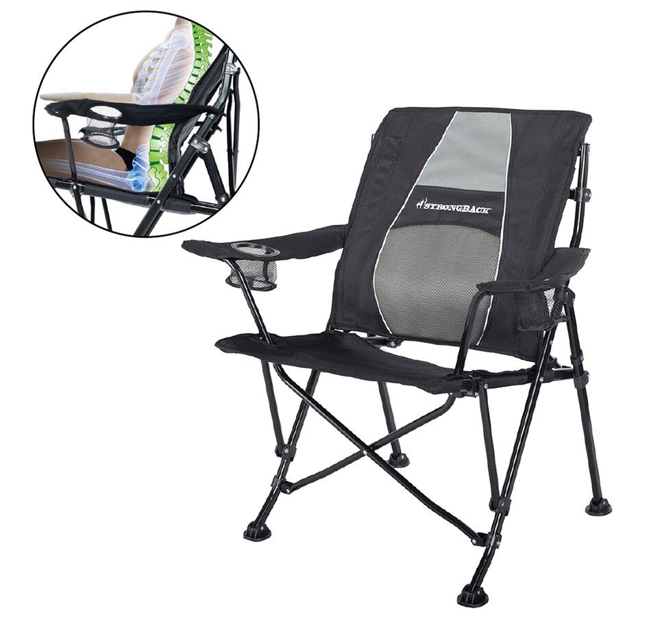Image 727878_ALTMORE4.jpg, Product 727-878 / Price $189.00, Strongback Guru Folding Outdoor Chair (black/grey) from Strongback on TSC.ca's Home & Garden department