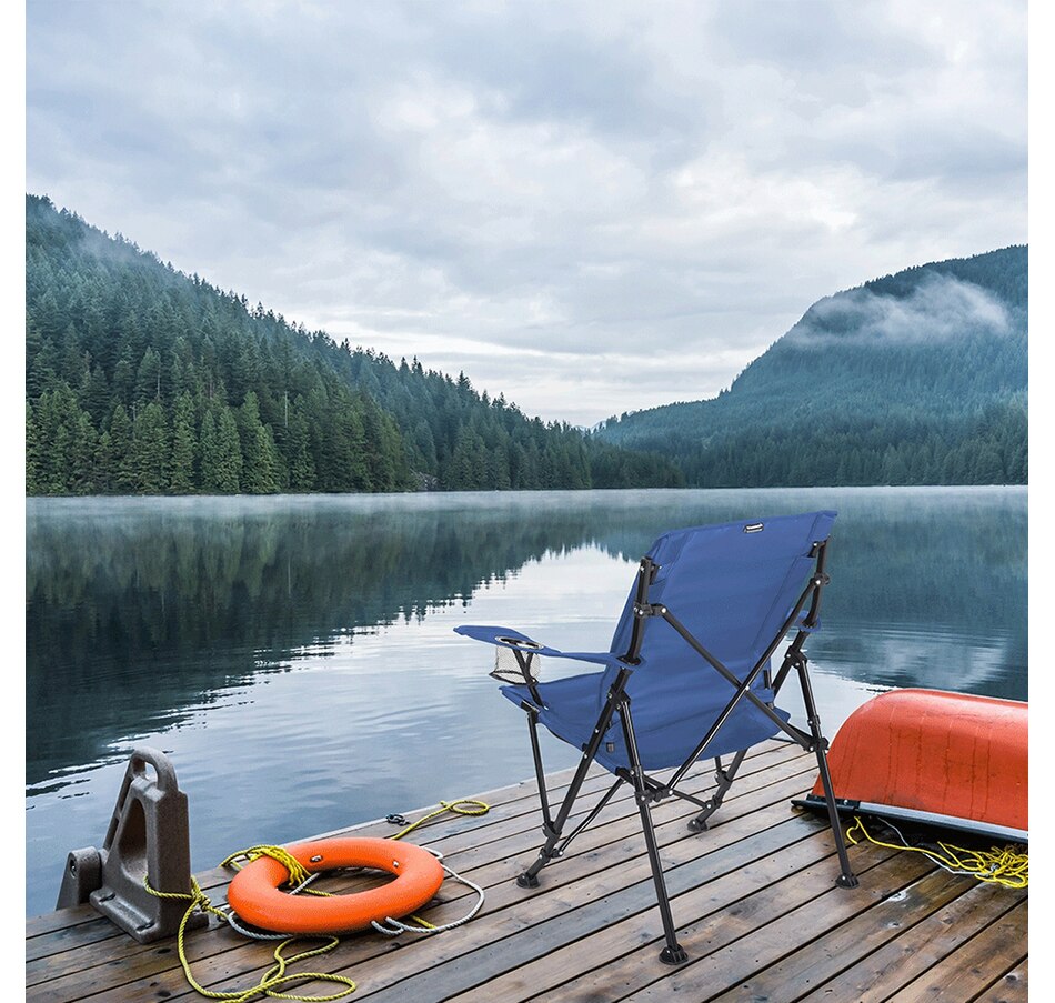Image 727879_ALTMORE6.jpg, Product 727-879 / Price $189.00, Strongback Guru Folding Outdoor Chair (navy/grey) from Strongback on TSC.ca's Home & Garden department