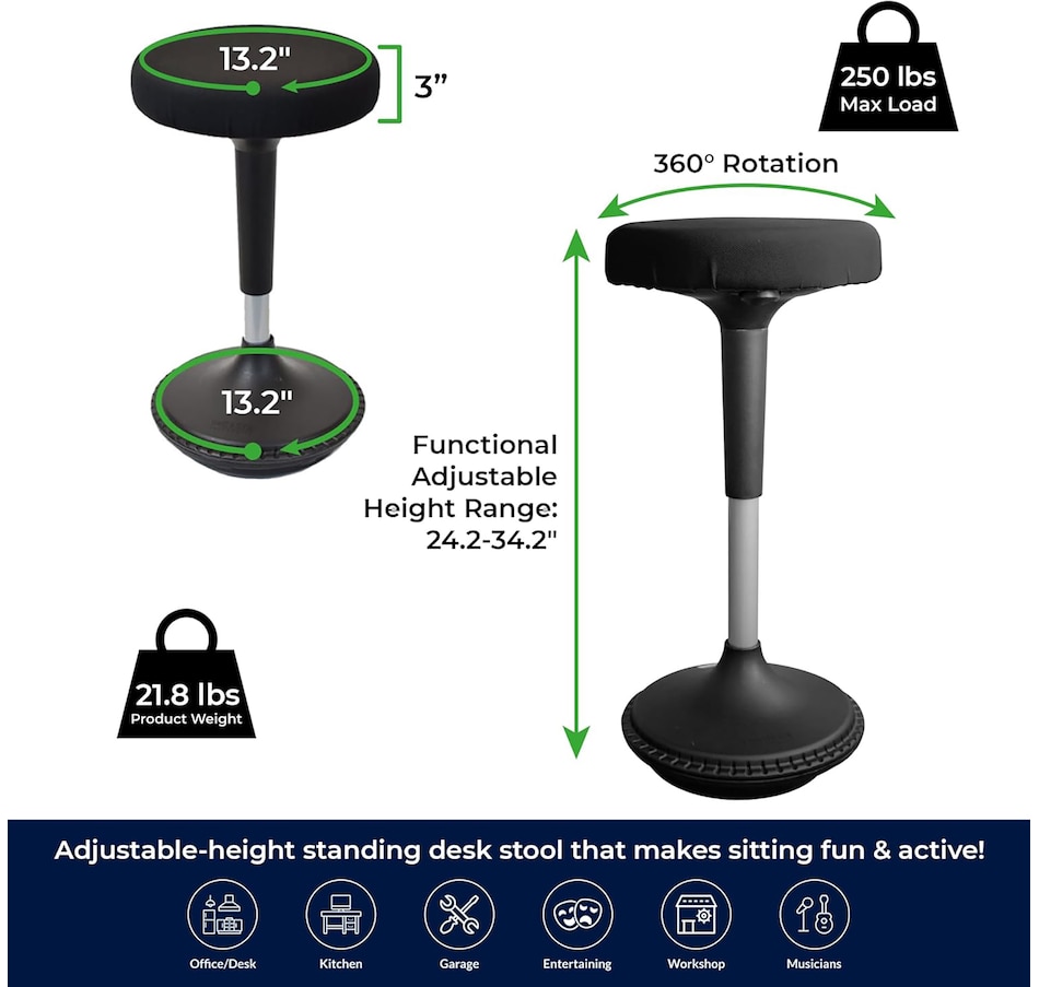 Image 727935_ALTMORE2.jpg, Product 727-935 / Price $199.99, Uncaged Ergonomics Wobble Stool from Uncaged Ergonomics on TSC.ca's Electronics department