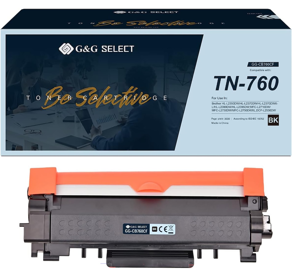 Image 727975.jpg, Product 727-975 / Price $59.99, G&G Select Compatible Toner Cartridge 2-Pack (can replace Brother TN760) from G&G on TSC.ca's Electronics department