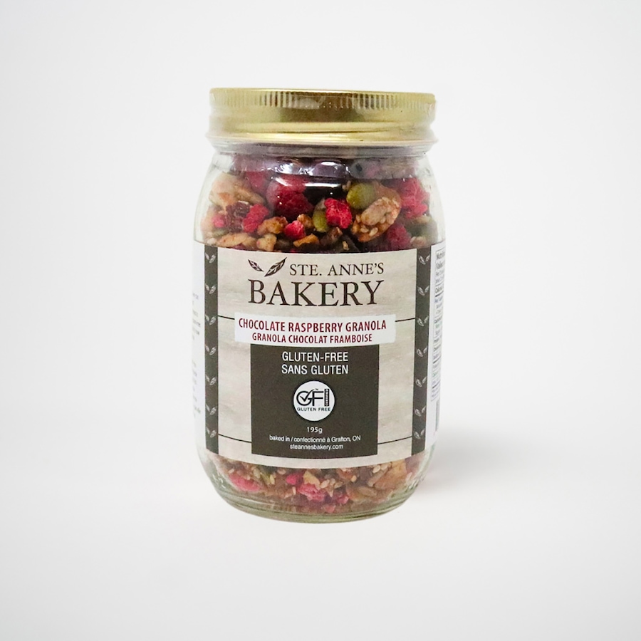 Image 728276.jpg, Product 728-276 / Price $12.00, Ste. Anne's Bakery Chocolate Raspberry Granola Jar from Ste. Anne’s on TSC.ca's Health & Fitness department