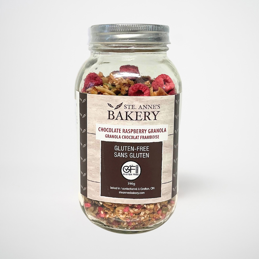 Image 728277.jpg, Product 728-277 / Price $22.00, Ste. Anne's Bakery Chocolate Raspberry Granola Jar from Ste. Anne’s on TSC.ca's Health & Fitness department