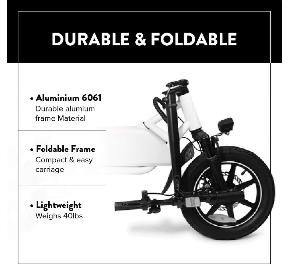Image 728400_ALTMORE13.jpg, Product 728-400 / Price $799.00, GoPowerBike GoSpyder Foldable Electric City Bike (350W Motor /40km Range /24km/h Top Speed) from Go Power E-Bikes on TSC.ca's Health & Fitness department