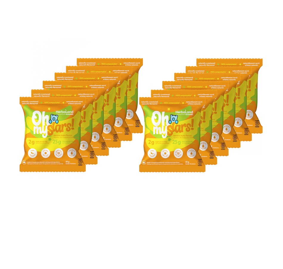 Image 728543.jpg, Product 728-543 / Price $46.00, Herbaland Oh My! Stars Banana Shake 12-Count from Herbaland Naturals on TSC.ca's Health & Fitness department