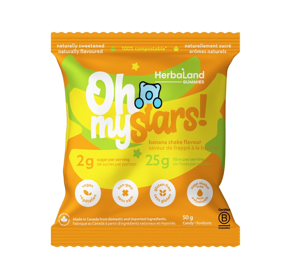 Image 728543_ALTMORE1.jpg, Product 728-543 / Price $46.00, Herbaland Oh My! Stars Banana Shake 12-Count from Herbaland Naturals on TSC.ca's Health & Fitness department
