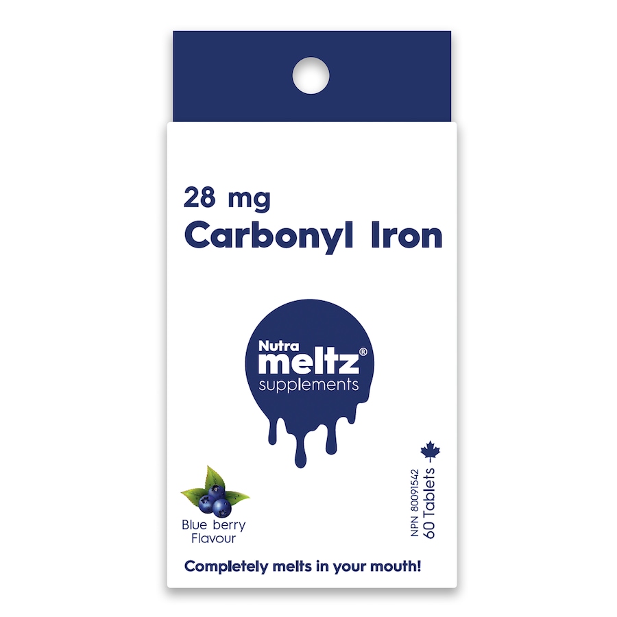 Image 728603.jpg, Product 728-603 / Price $24.99, Nutrameltz Carbonyl Iron (28 mg, 60-count) from Nutrameltz on TSC.ca's Health & Fitness department