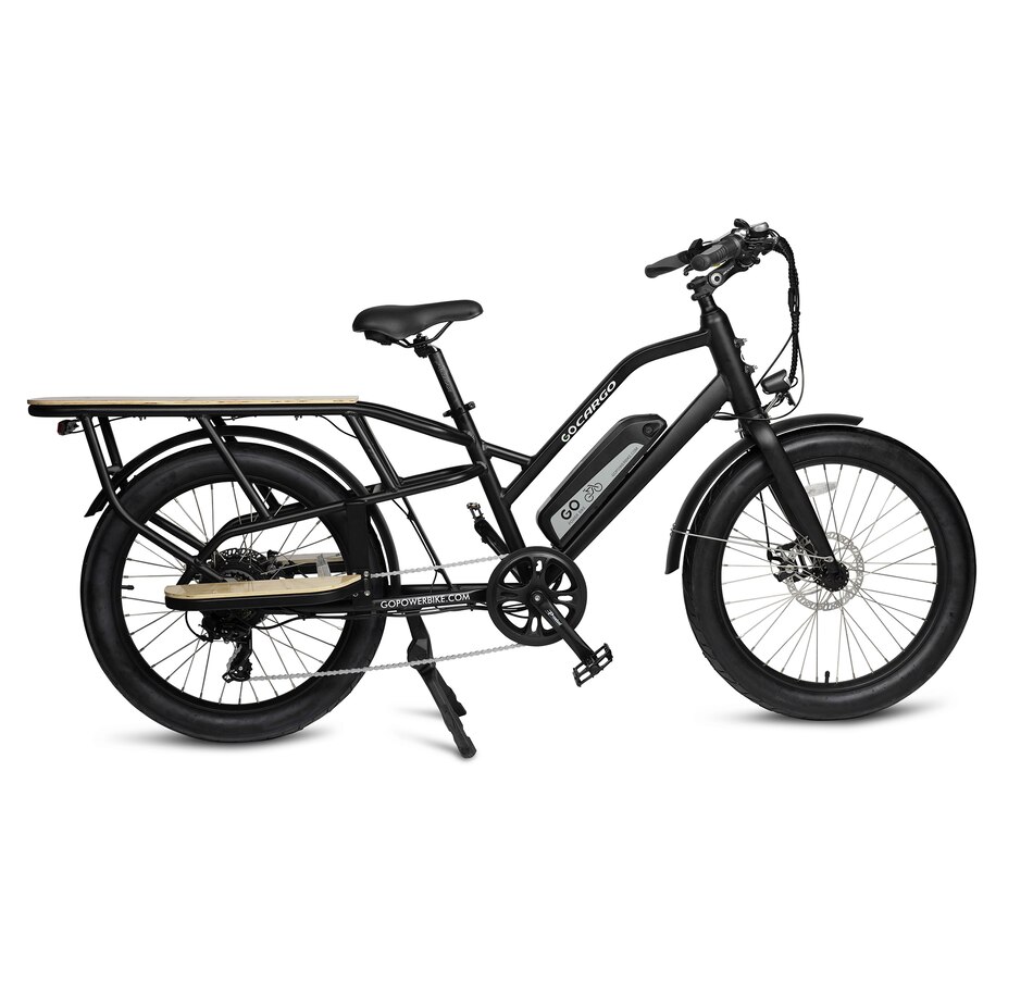 Image 728684.jpg, Product 728-684 / Price $2,199.00, GoPowerBike GoCargo Fat-Tire Electric City Bike (500W Motor / 80km Range / 32km/h Top Speed) from Go Power E-Bikes on TSC.ca's Health & Fitness department