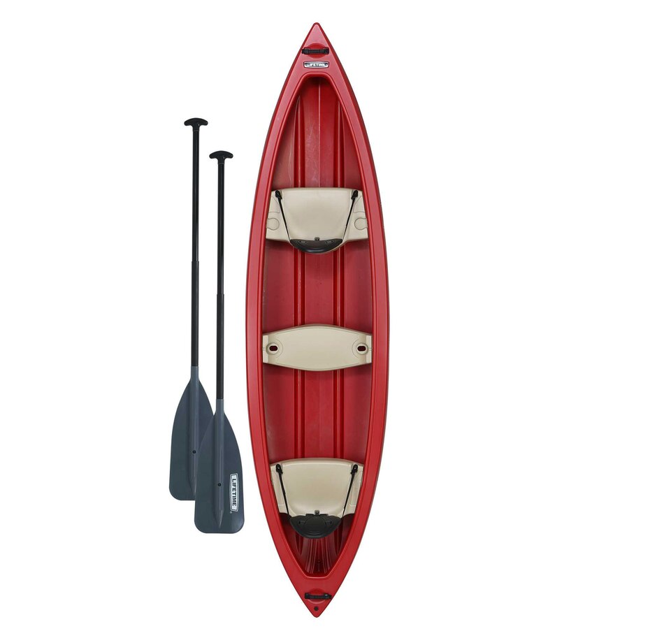 Image 728706.jpg, Product 728-706 / Price $1,499.99, Lifetime Red Kodiak 130 Canoe With Paddles from Lifetime on TSC.ca's Health & Fitness department