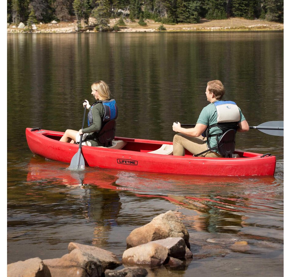 Image 728706_ALTMORE7.jpg, Product 728-706 / Price $1,499.99, Lifetime Red Kodiak 130 Canoe With Paddles from Lifetime on TSC.ca's Health & Fitness department
