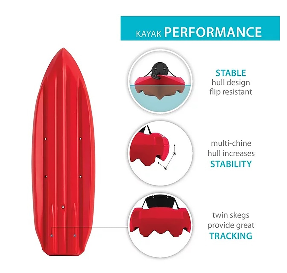 Image 728708_ALTMORE2.jpg, Product 728-708 / Price $479.99, Lifetime Daylite 80 Sit-On-Top Kayak With Paddle - Red from Lifetime on TSC.ca's Health & Fitness department