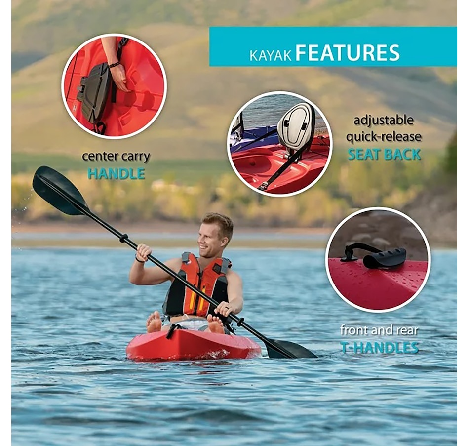 Image 728708_ALTMORE4.jpg, Product 728-708 / Price $479.99, Lifetime Daylite 80 Sit-On-Top Kayak With Paddle - Red from Lifetime on TSC.ca's Health & Fitness department