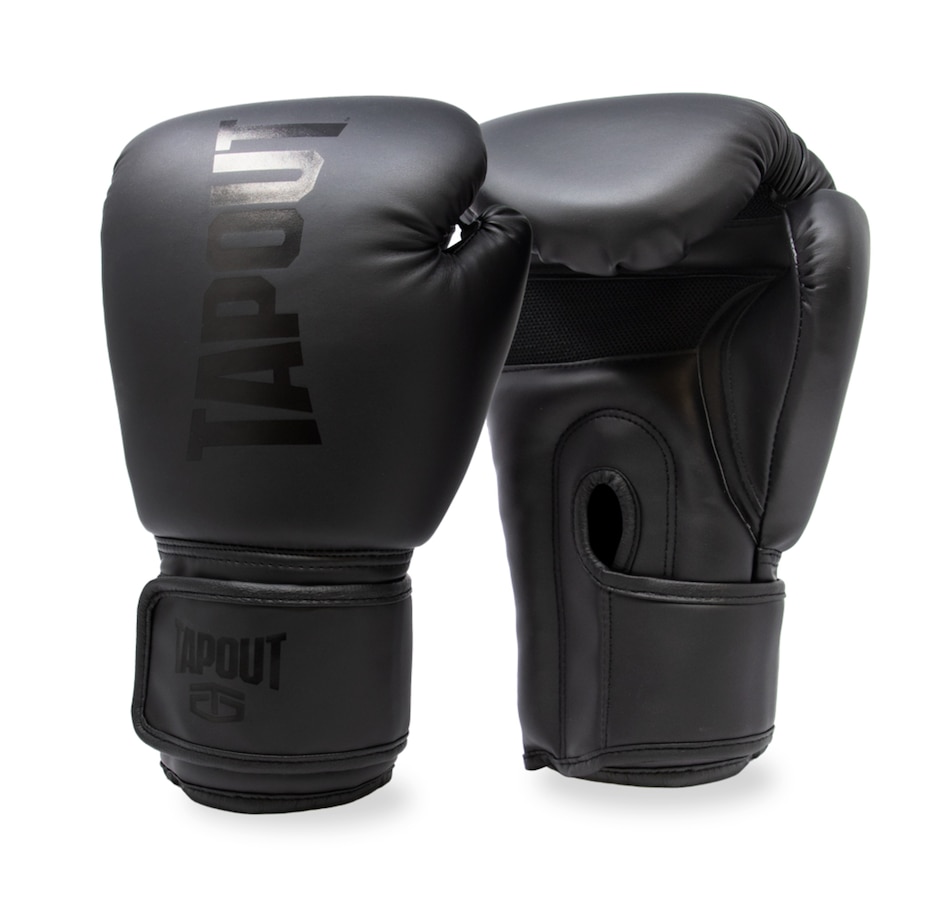 Image 728745_BLK.jpg, Product 728-745 / Price $64.99, Tapout Boxing Gloves with Adjustable Hook and Loop Closure from Tapout on TSC.ca's Health & Fitness department