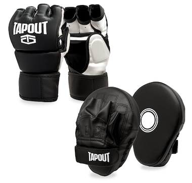 Tapout 4-Piece MMA Gloves and Pads Kit