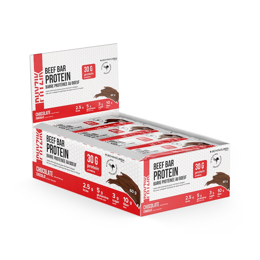 Image 728897_CHO.jpg, Product 728-897 / Price $49.99, Schinoussa Phyzik Beef Protein Bar 12-Pack from Schinoussa on TSC.ca's Health & Fitness department