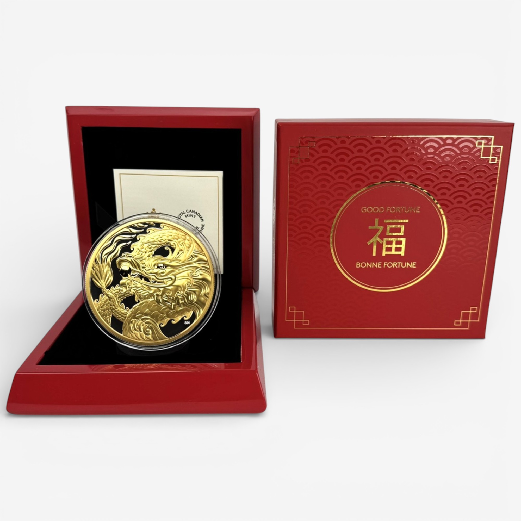 2026 $50 Fine Silver Triumphant Dragon Coin with Selective Gold