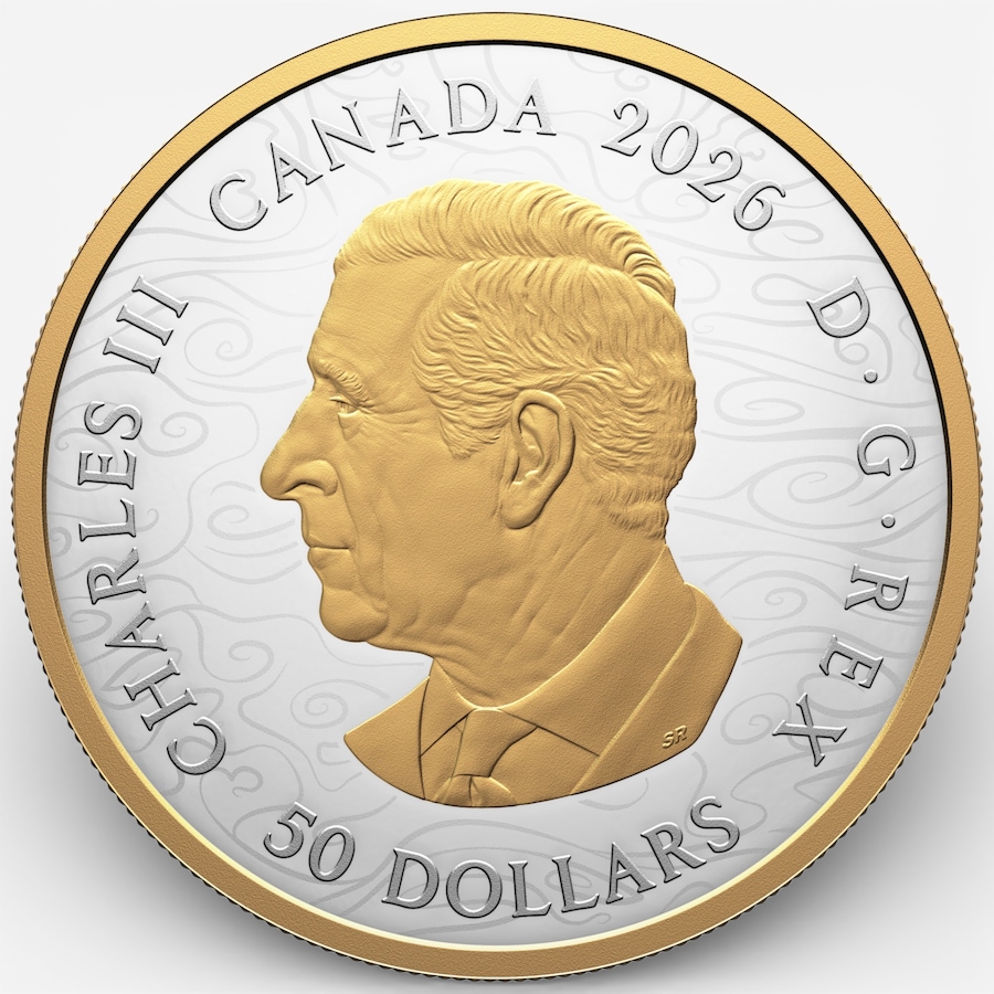 Image 728975_ALTMORE3.jpg, Product 728-975 / Price $1,368.88, 2026 $50 Fine Silver Triumphant Dragon Coin with Selective Gold Plating from Royal Canadian Mint (RCM) on TSC.ca's Coins department
