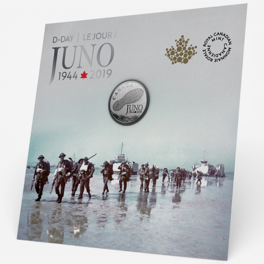 Image 728988_ALTMORE3.jpg, Product 728-988 / Price $59.95, 2019 $3 Fine Silver Coin 75th Anniversary of the Normandy Campaign from Royal Canadian Mint (RCM) on TSC.ca's Coins department