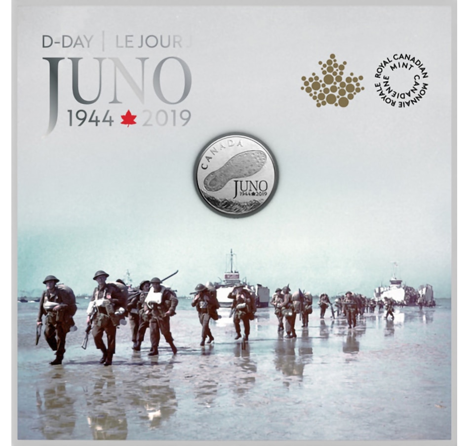Image 728988_ALTMORE6.jpg, Product 728-988 / Price $59.95, 2019 $3 Fine Silver Coin 75th Anniversary of the Normandy Campaign from Royal Canadian Mint (RCM) on TSC.ca's Coins department