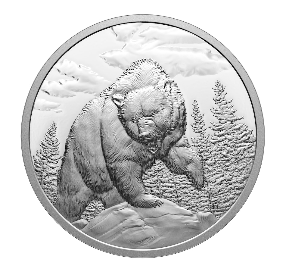 Image 729116.jpg, Product 729-116 / Price $159.95, 2023 $20 Fine Silver Grizzly Bear Ultra High Relief – Great Hunters from Royal Canadian Mint (RCM) on TSC.ca's Coins department