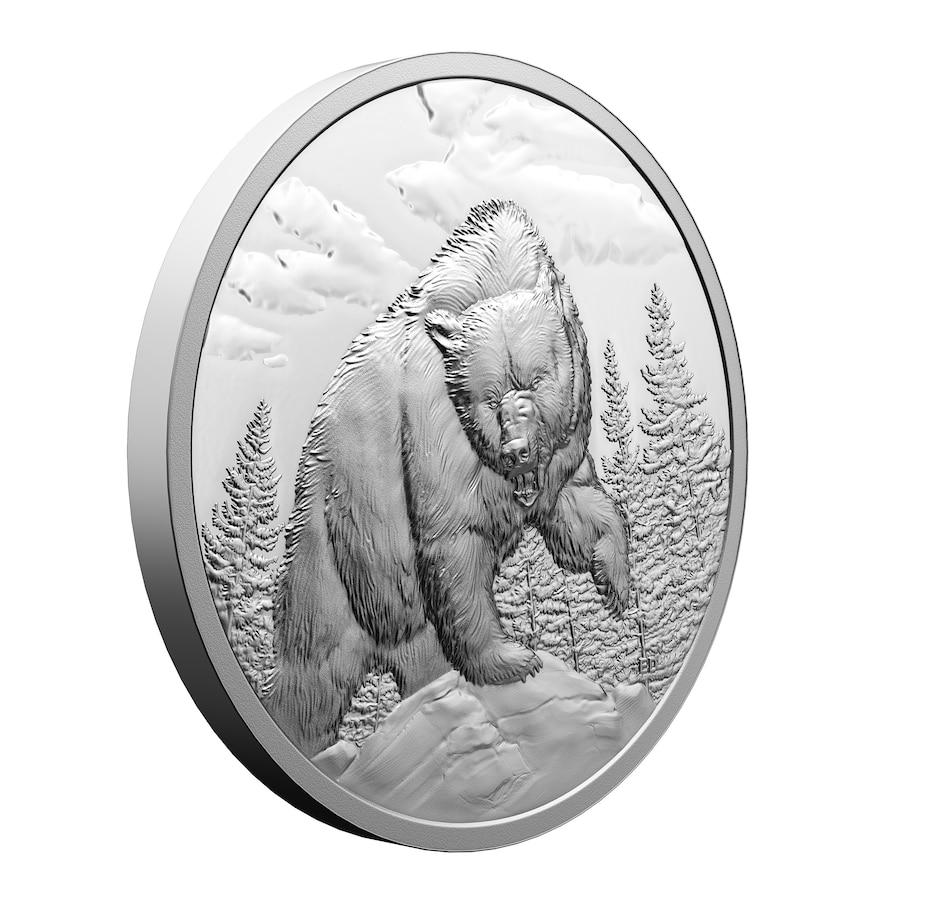 Image 729116_ALTMORE3.jpg, Product 729-116 / Price $159.95, 2023 $20 Fine Silver Grizzly Bear Ultra High Relief – Great Hunters from Royal Canadian Mint (RCM) on TSC.ca's Coins department