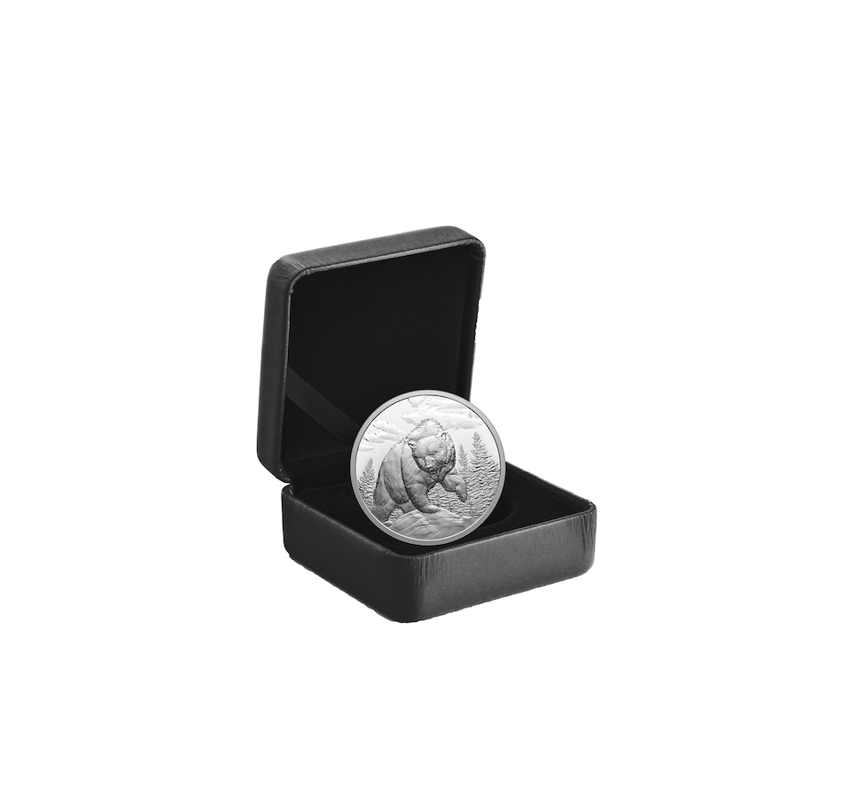 Image 729116_ALTMORE5.jpg, Product 729-116 / Price $159.95, 2023 $20 Fine Silver Grizzly Bear Ultra High Relief – Great Hunters from Royal Canadian Mint (RCM) on TSC.ca's Coins department