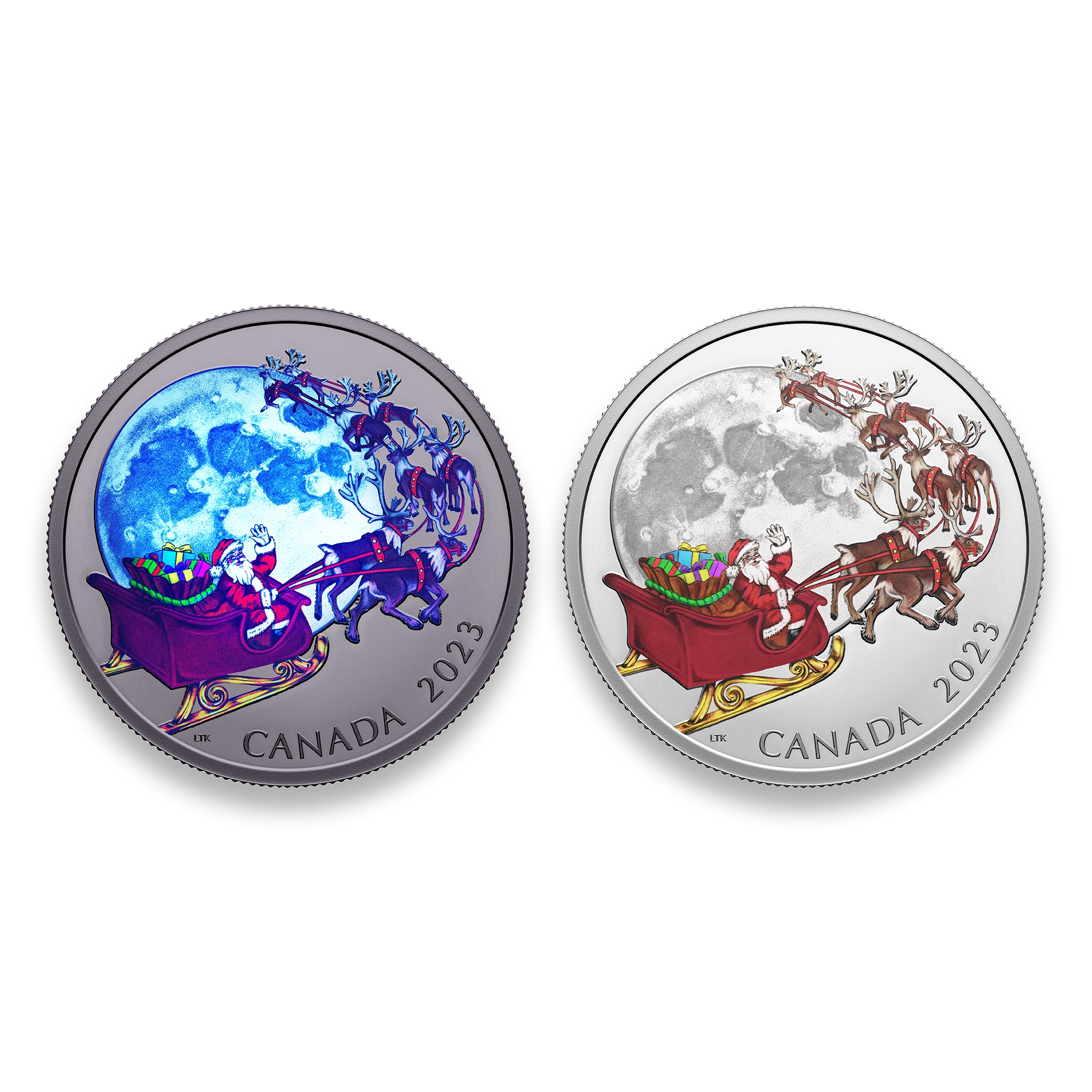 2023 $20 Magic of Season Santa Reindeer SIL COIN - TSC.ca