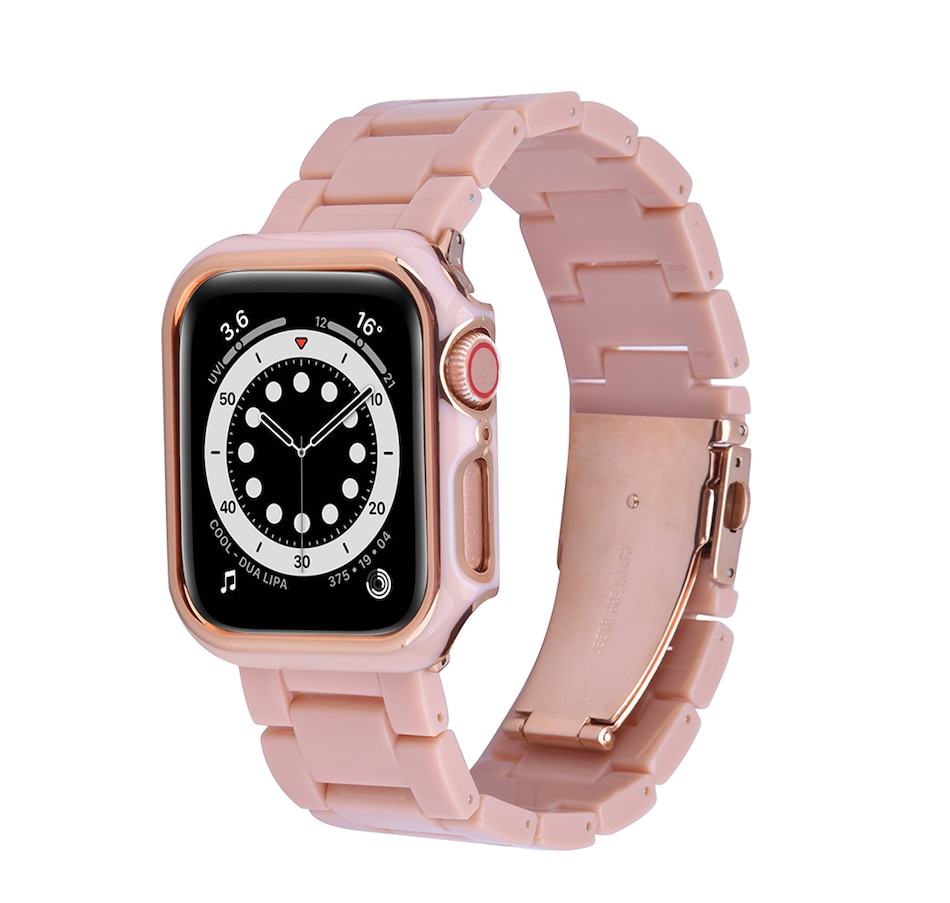 Image 729261_PNK.jpg, Product 729-261 / Price $34.99, Worryfree Gadgets Resin Band with Bumper Case for Apple Watch (40 mm and 44 mm) from WFG on TSC.ca's Electronics department