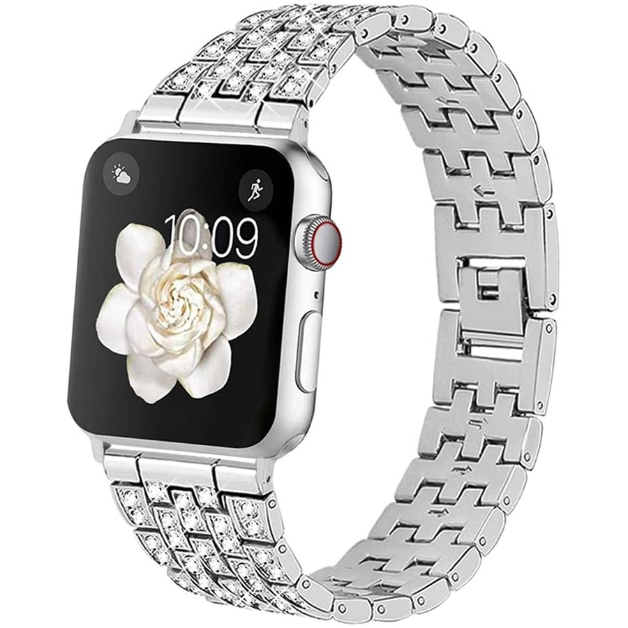 Image 729274_ALTMORE2.jpg, Product 729-274 / Price $39.99, Worryfree Gadgets Diamond Blocks Bling Metal Band for Apple Watch from WFG on TSC.ca's Electronics department