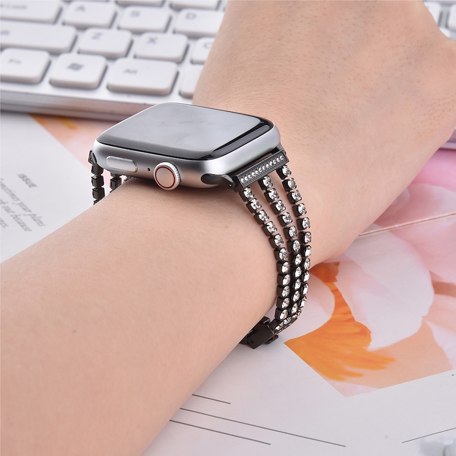 Image 729277_ALTMORE3.jpg, Product 729-277 / Price $39.99, Worryfree Gadgets Bling Dressy Band for Apple Watch (38 mm/40 mm/41 mm and 42 mm/44 mm/45 mm, link bracelet) from WFG on TSC.ca's Electronics department