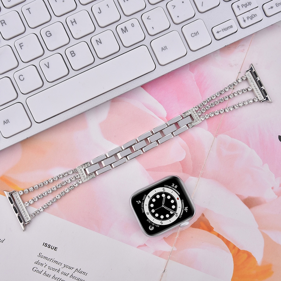 Image 729277_ALTMORE7.jpg, Product 729-277 / Price $39.99, Worryfree Gadgets Bling Dressy Band for Apple Watch (38 mm/40 mm/41 mm and 42 mm/44 mm/45 mm, link bracelet) from WFG on TSC.ca's Electronics department