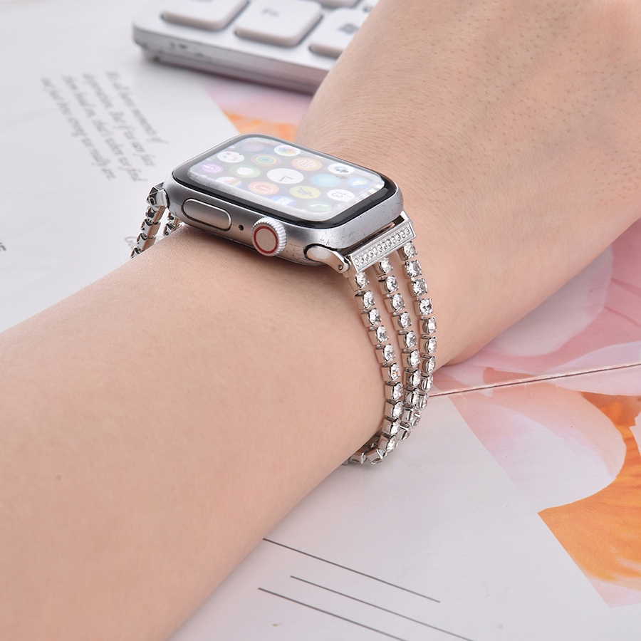 Image 729277_ALTMORE8.jpg, Product 729-277 / Price $39.99, Worryfree Gadgets Bling Dressy Band for Apple Watch (38 mm/40 mm/41 mm and 42 mm/44 mm/45 mm, link bracelet) from WFG on TSC.ca's Electronics department