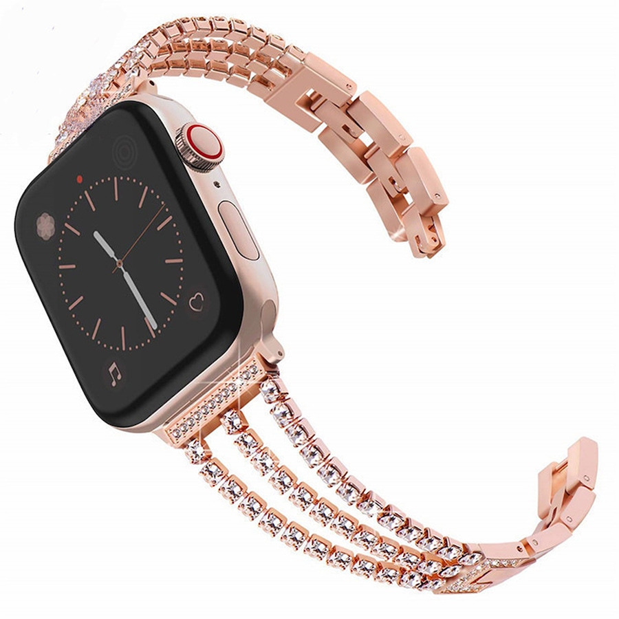 Image 729277_RGL.jpg, Product 729-277 / Price $39.99, Worryfree Gadgets Bling Dressy Band for Apple Watch (38 mm/40 mm/41 mm and 42 mm/44 mm/45 mm, link bracelet) from WFG on TSC.ca's Electronics department