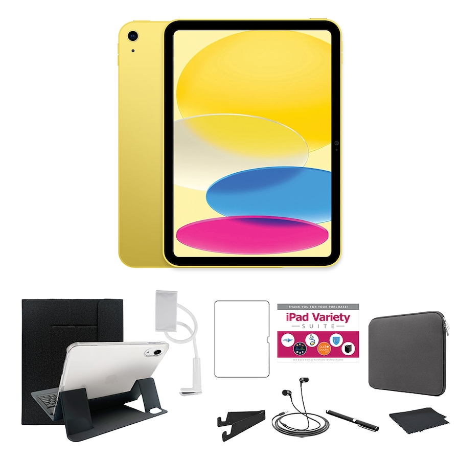 Image 729311_YBLK.jpg, Product 729-311 / Price $1,044.92 - $1,244.92, Apple iPad 10.9" (10th gen) 64 GB or 256 GB Tablet Bundle from Apple on TSC.ca's Electronics department