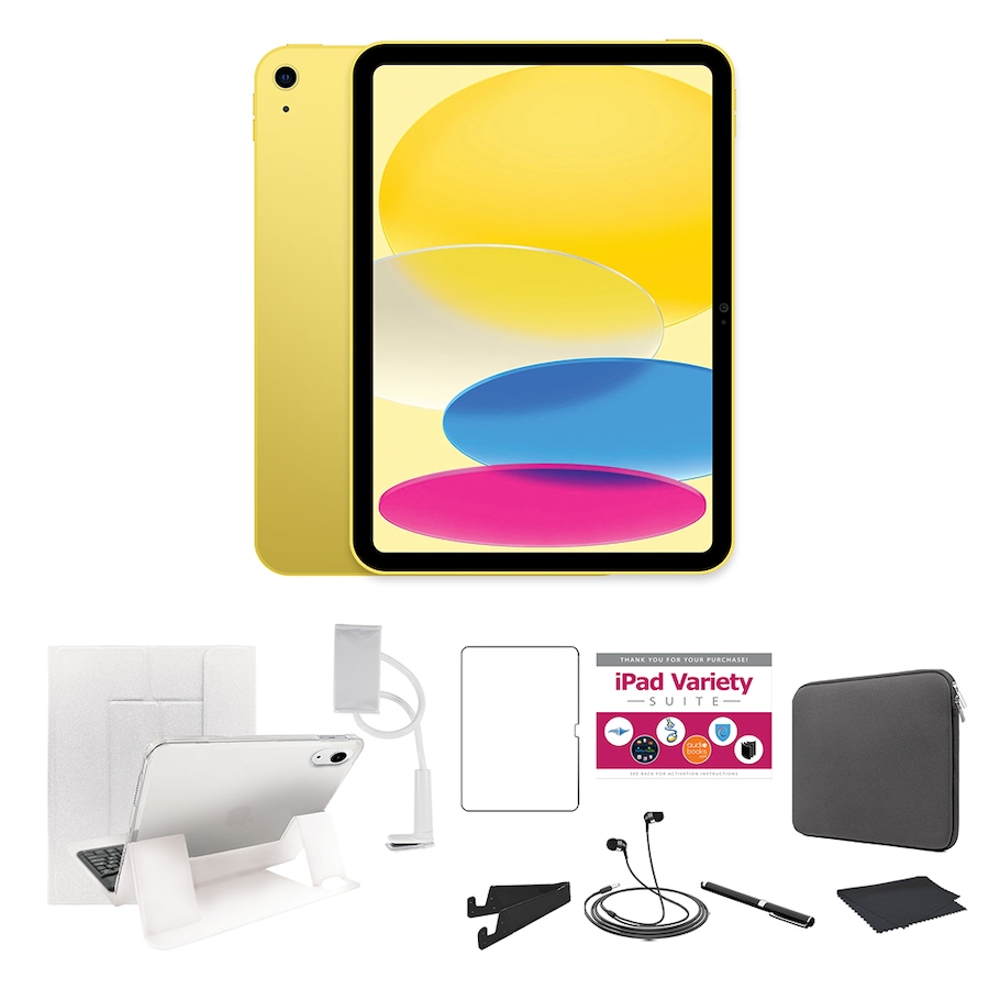 Image 729311_YLW.jpg, Product 729-311 / Price $1,044.92 - $1,244.92, Apple iPad 10.9" (10th gen) 64 GB or 256 GB Tablet Bundle from Apple on TSC.ca's Electronics department