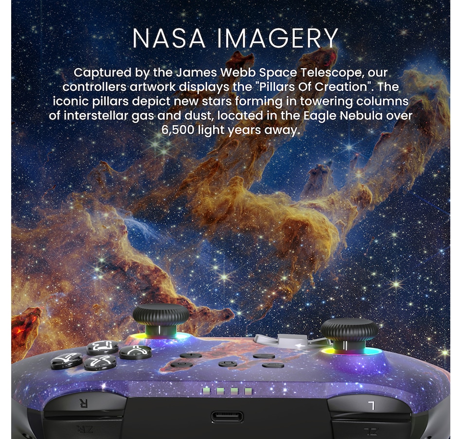 Image 729353_ALTMORE6.jpg, Product 729-353 / Price $39.99, Surge Wireless Pro Controller for Nintendo Switch, PC, Steam Deck, Android and iOS – Pillars of Creation Edition from Surge on TSC.ca's Electronics department